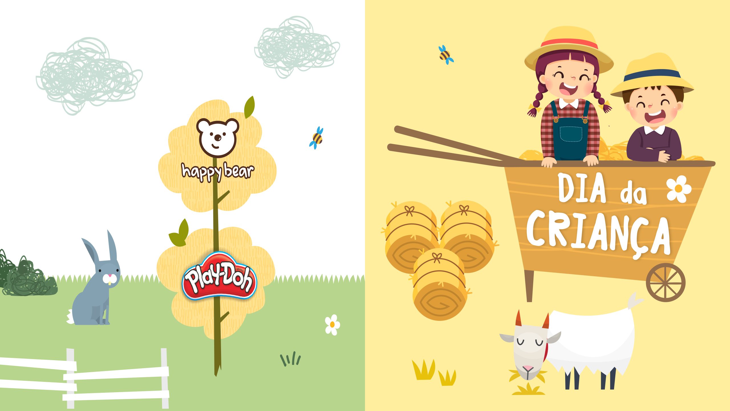 Complementary illustrations featuring characters and rural elements, creating a cohesive and narrative visual universe.