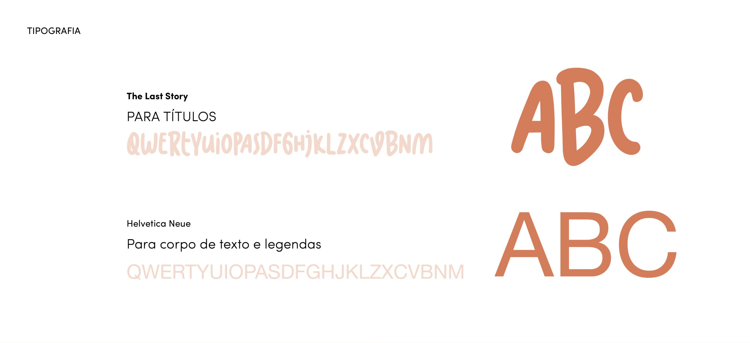 Project typography showing rounded, soft fonts for titles and body text.